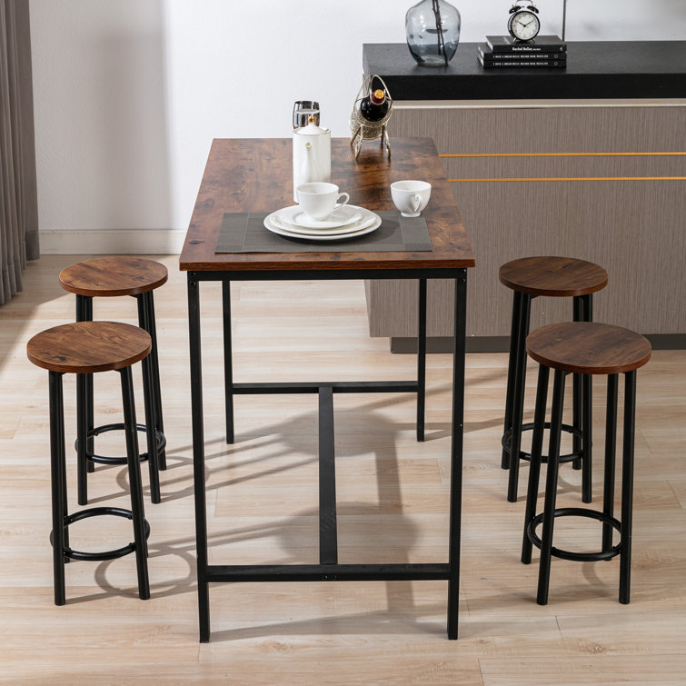 17 Stories 4 Person Counter Height Breakfast Nook Dining Set Wayfair